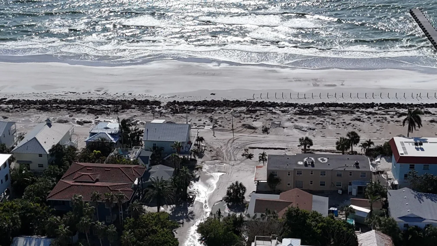 Bradenton Beach Sand Erosion After Hurricane